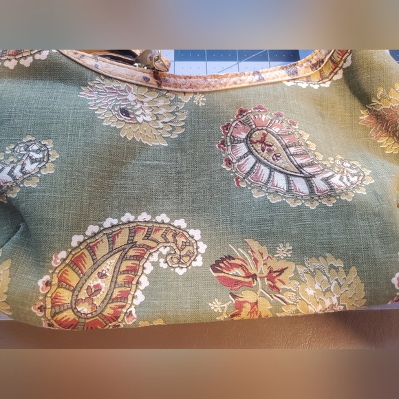 Sonja Benson Vintage Linen Paisley Purse - Picture 2 of 11